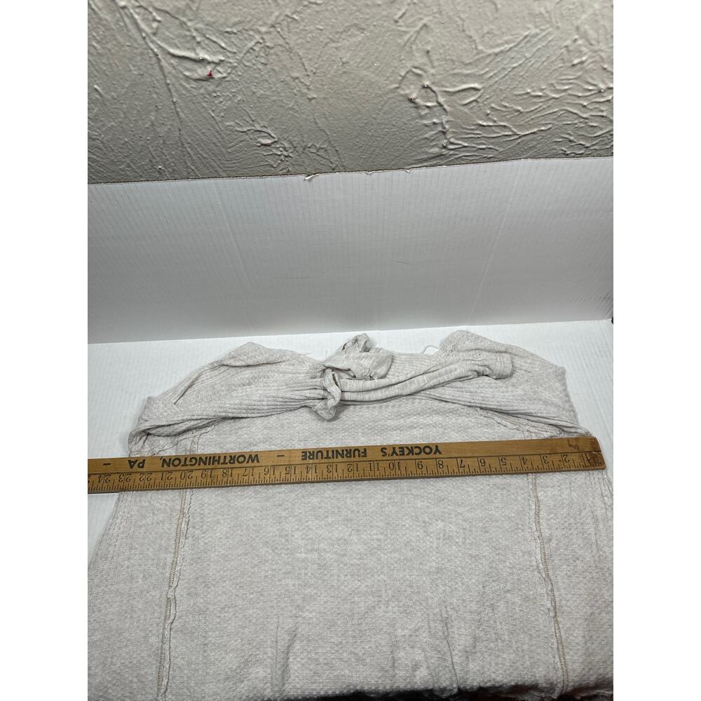 Free People We The Free Womens Tunic Long Sleeve Shirt‎ V Neck Waffle Cream XS - Picture 4 of 5